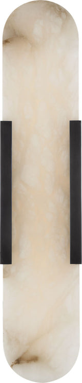 Melange 20" Elongated Wandlamp — Kelly Wearstler for Visual Comfort & Co. — Bronze with Alabaster