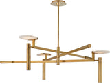 Melange Taklampa Large — Kelly Wearstler for Visual Comfort & Co. — Antique-Burnished Brass with Alabaster