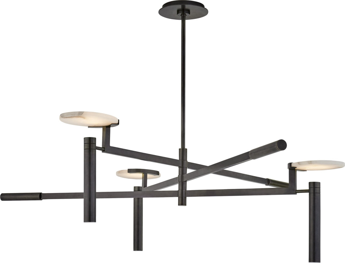 Melange Taklampa Large — Kelly Wearstler for Visual Comfort & Co. — Bronze with Alabaster