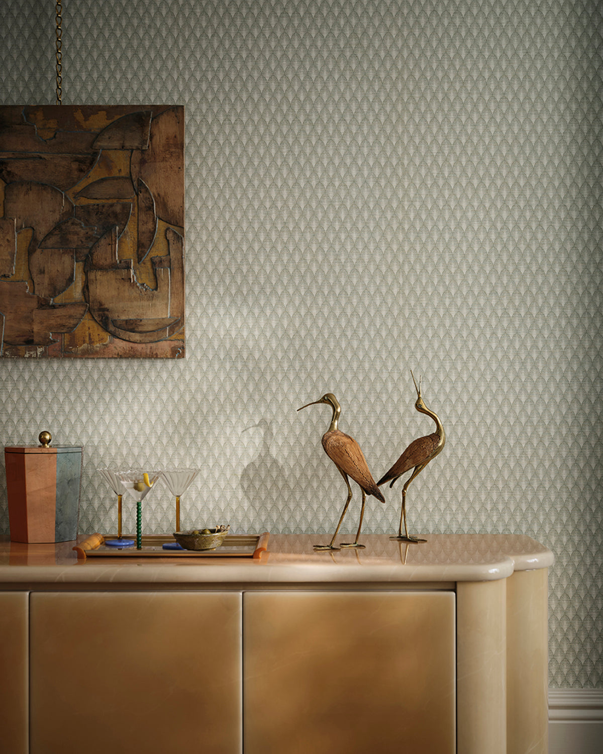 Melia — Jane Churchill behang, sfeerbeeld