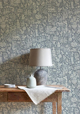 Minna Maze Smoke — Lewis & Wood behang