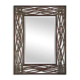 Dorigrass Brown Metal Mirror