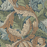 Acanthus Wallpaper Slate Blue/Thyme wallpaper from Morris & Co