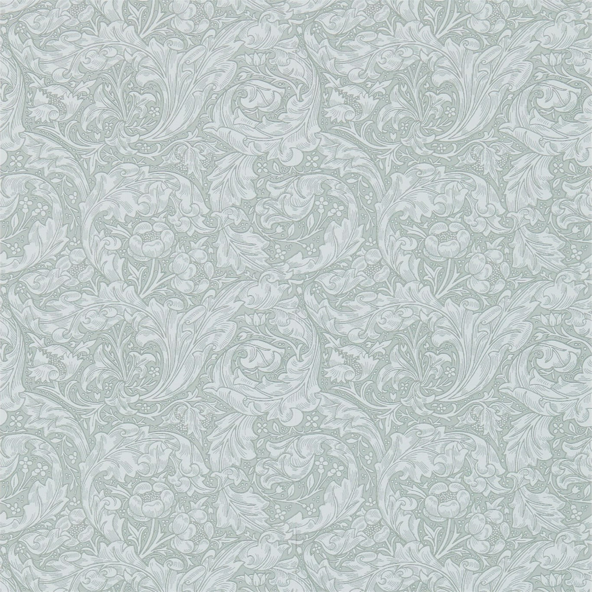 Bachelors Button -tapetti Silver-tapetti, valmistaja Morris & Co