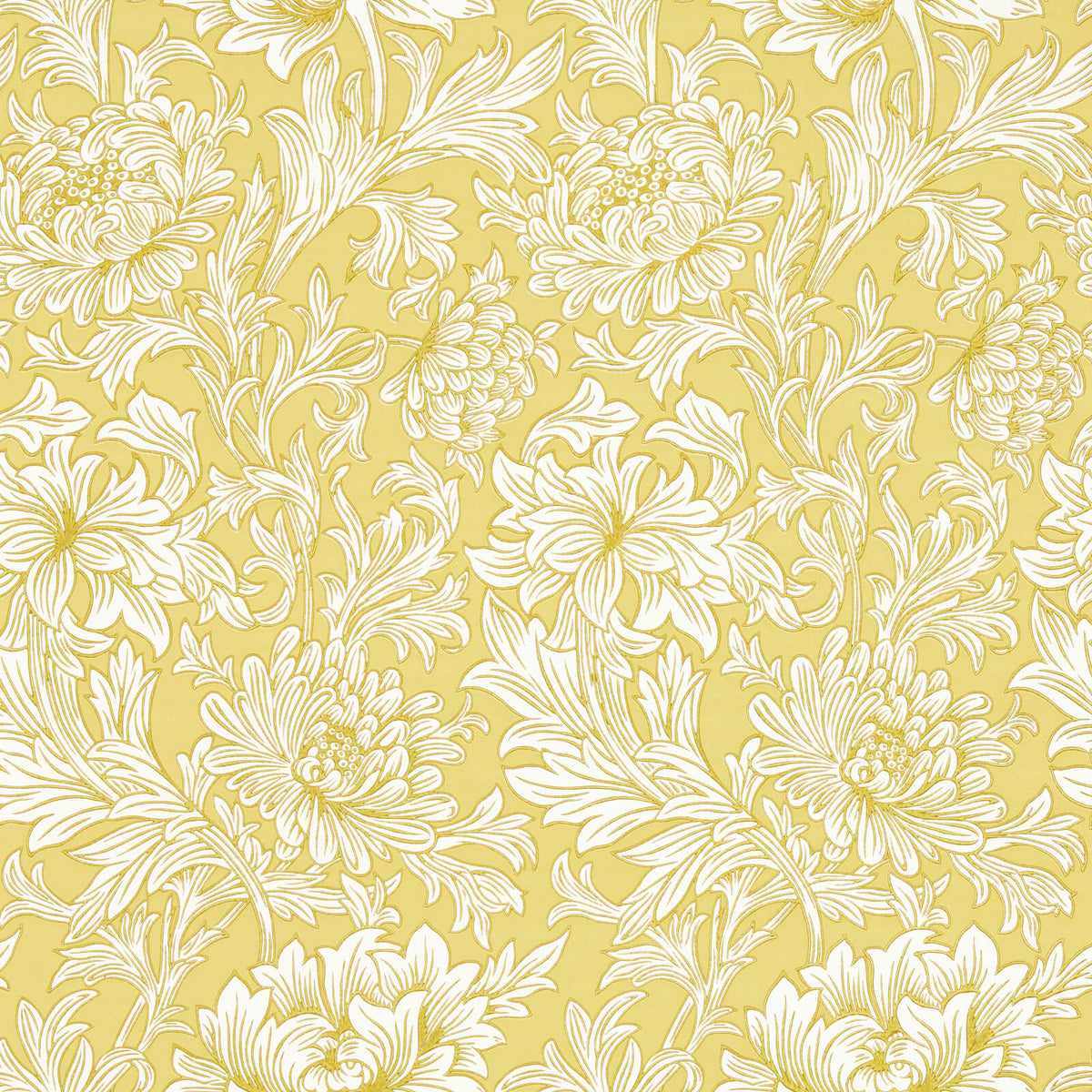 Chrysanthemum Toile Behang Weld behang van Morris & Co