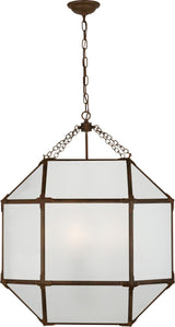 Morris Large — Suzanne Kasler for Visual Comfort & Co. — Antique Zinc with Frosted Glass -lyhty