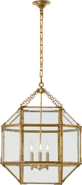 Morris Large — Suzanne Kasler for Visual Comfort & Co. — Gilded Iron with Clear Glass -lyhty