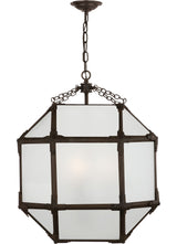 Morris Medium — Suzanne Kasler for Visual Comfort & Co. — Antique Zinc with Frosted Glass -lyhty