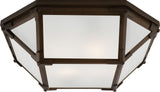 Morris-plafondi — Suzanne Kasler for Visual Comfort & Co. — Antique Zinc with Frosted Glass