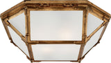 Morris-plafondi — Suzanne Kasler for Visual Comfort & Co. — Gilded Iron with Frosted Glass