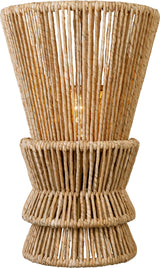 Antigua Medium Wandlamp — Chapman & Myers for Visual Comfort & Co. — Antique-Burnished Brass and Natural Abaca