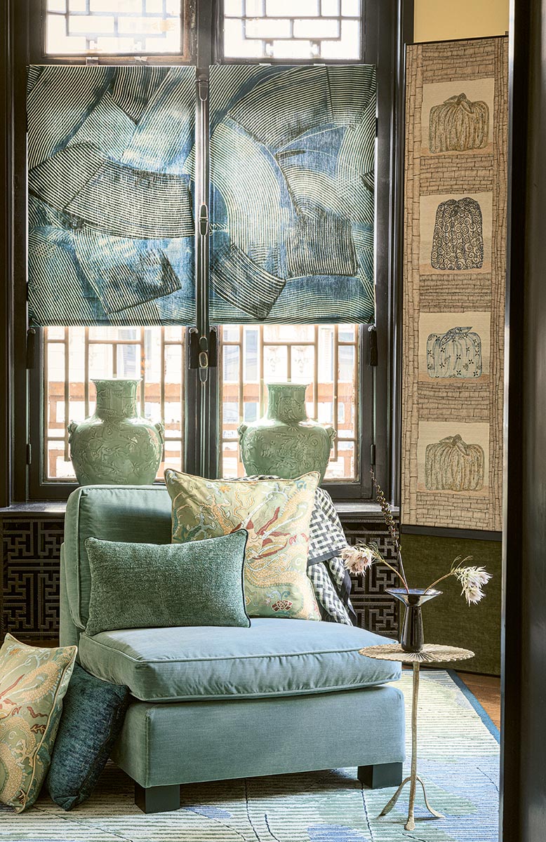 Nagoya room setting — Pierre Frey fabric