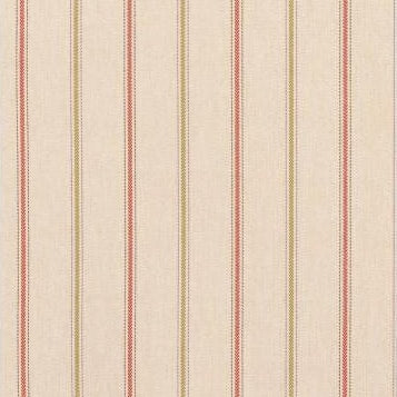 Braemar Strome Beige/Red/Olive — Nina Campbell stof