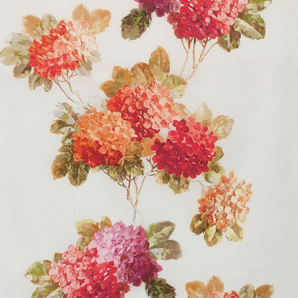 Floriana Crimson/Red/Olive — Nina Campbell stof