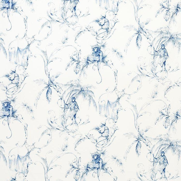 Barbary Toile Stoffmuster — Nina Campbell Blue