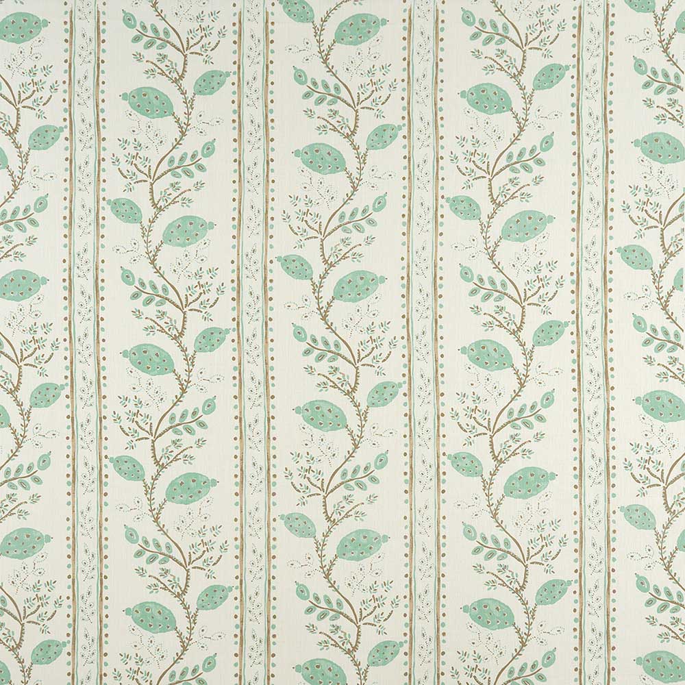 Pomegranate Trail Aqua/Taupe — Nina Campbell stof