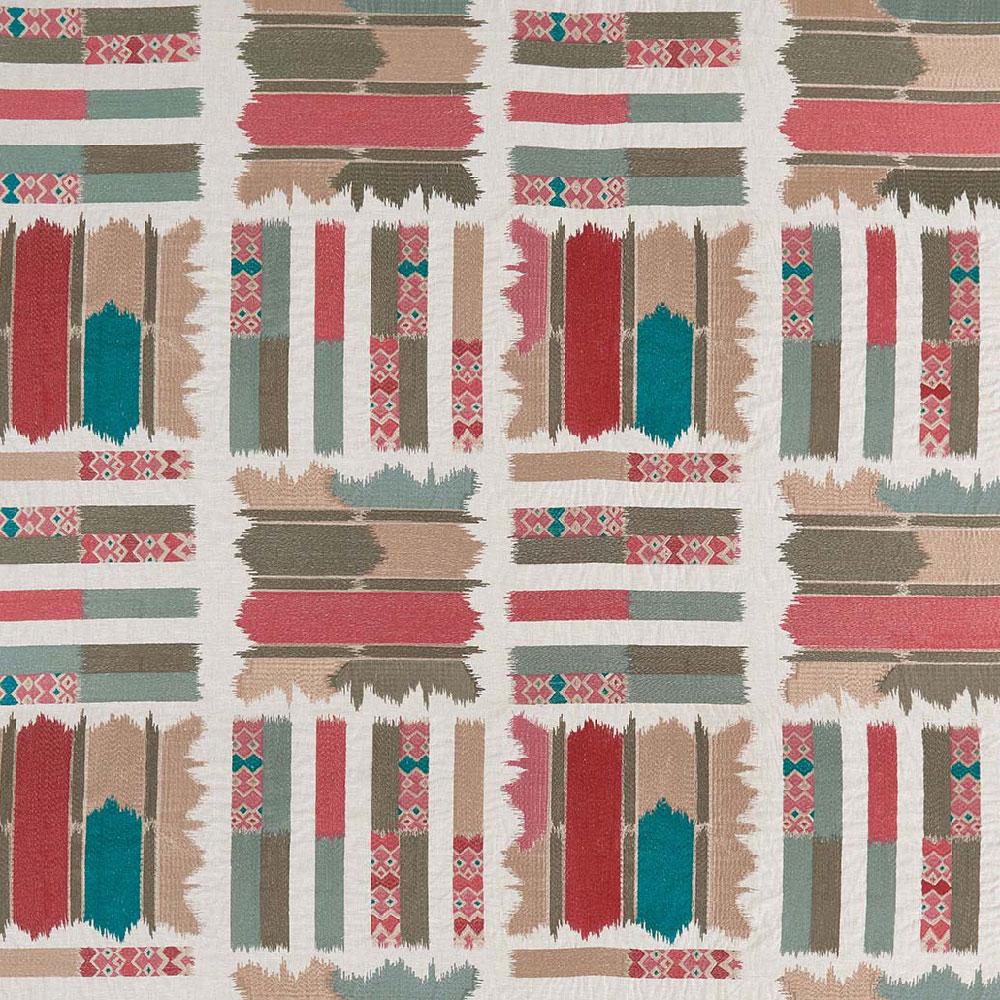 Mandovi Red/Teal/Chocolate — Nina Campbell -kangas