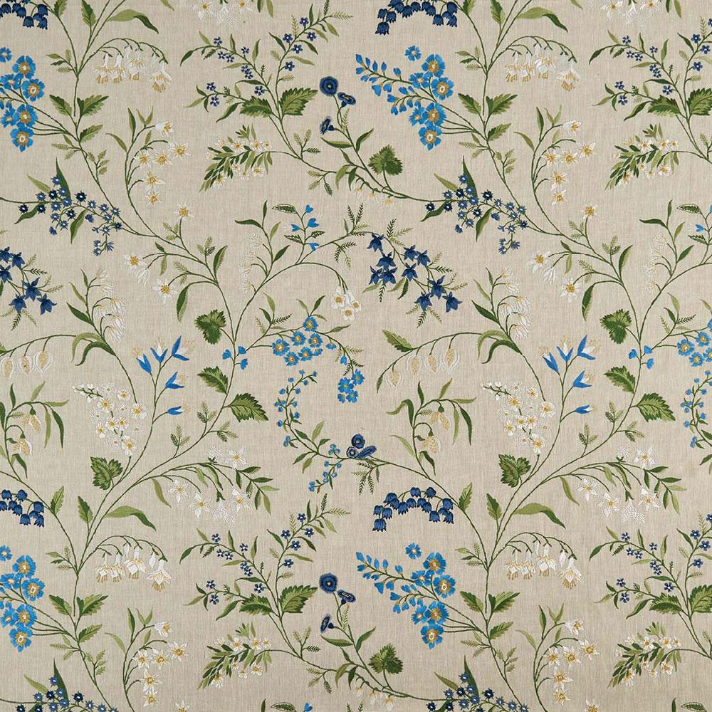 Almora Indigo/Blue/Green — Nina Campbell stof