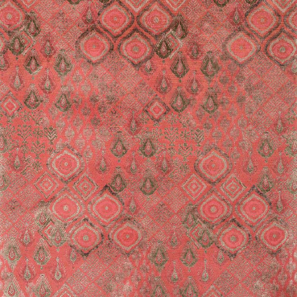 Baroda Stoffmuster — Nina Campbell Coral/Taupe