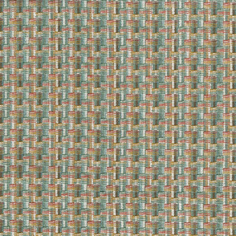 Garadi Teal/Russet/Ochre — Nina Campbell stof