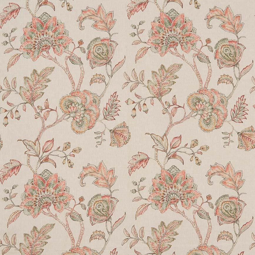 Samarra Coral/Eucalyptus — Nina Campbell stof