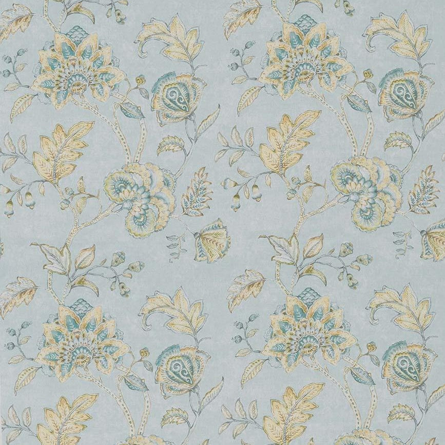Samarra Aqua/Ochre — Nina Campbell stof