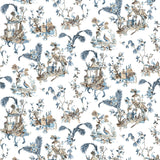Toile Chinoise Blue/Sepia — Nina Campbell stof