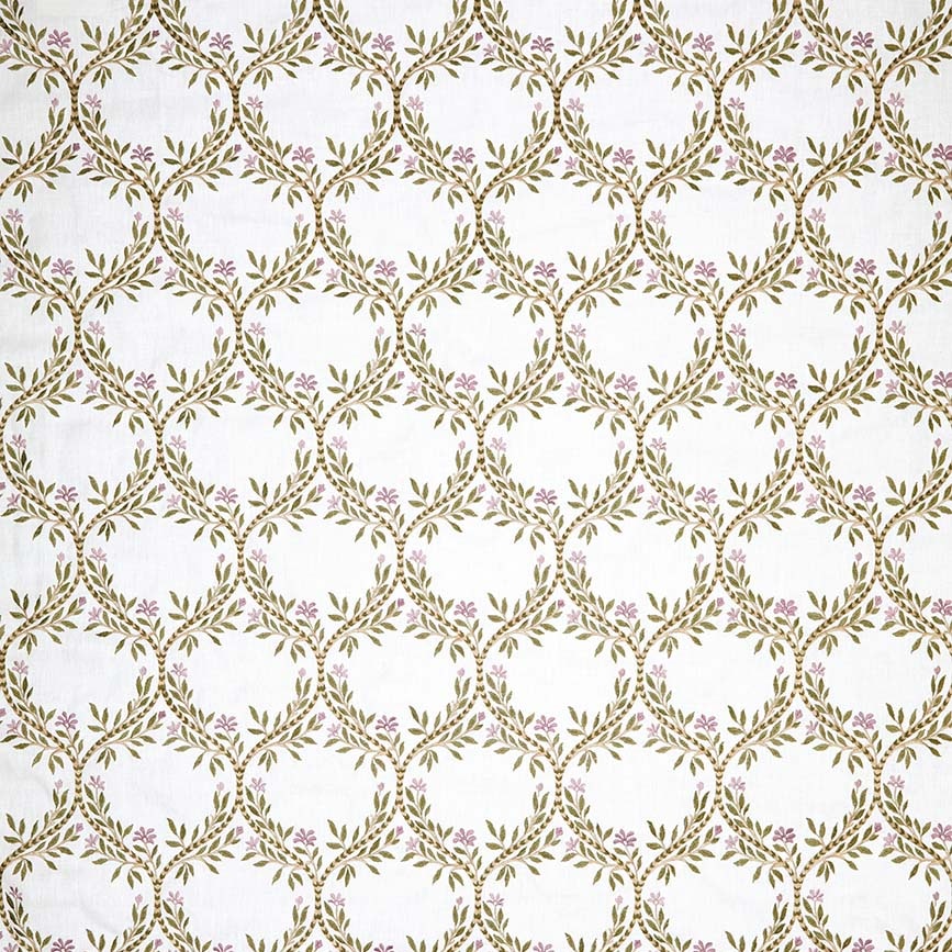Arber Olive/Lilac — Nina Campbell stof