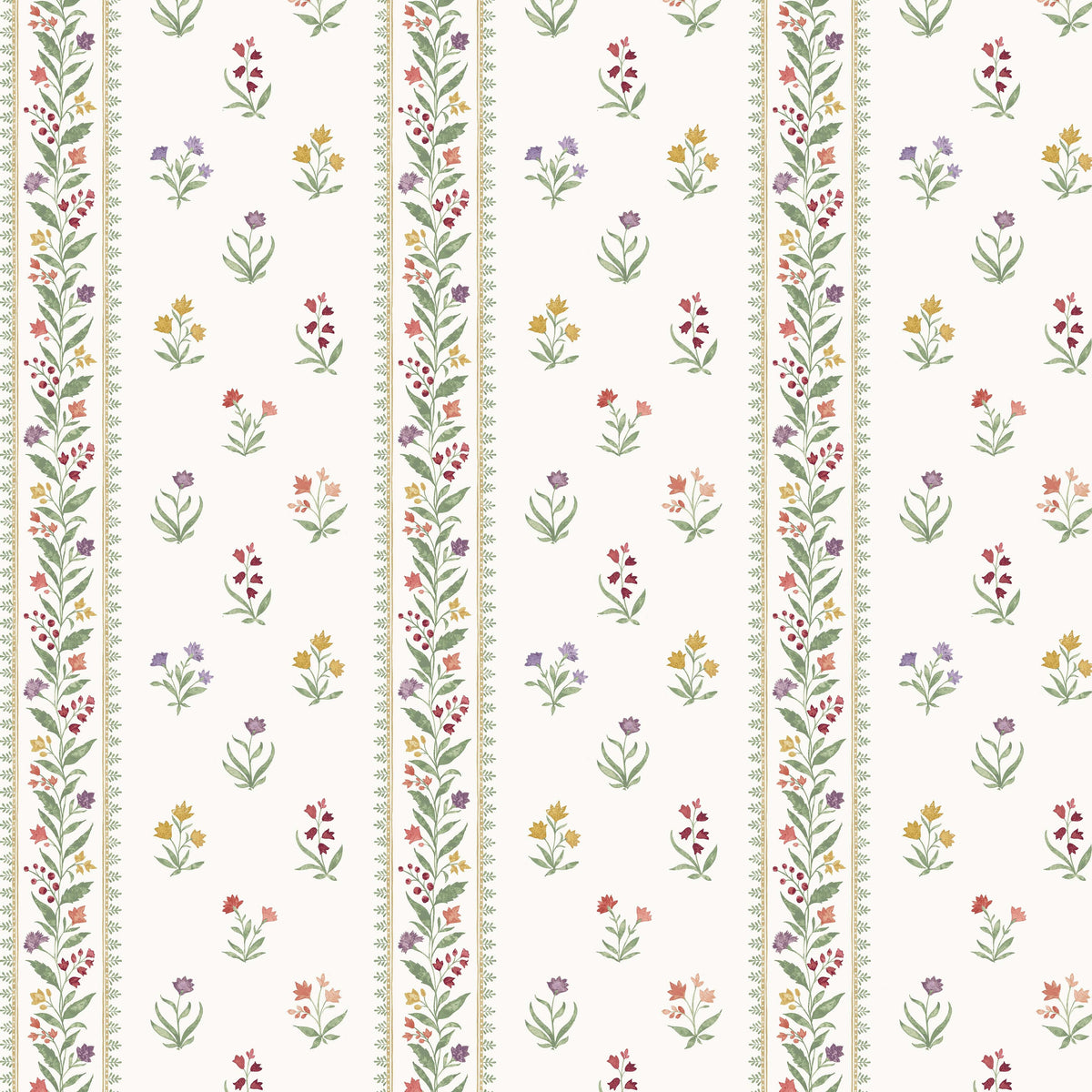 Petit Dapuri Ivory/Multi — Nina Campbell -kangas