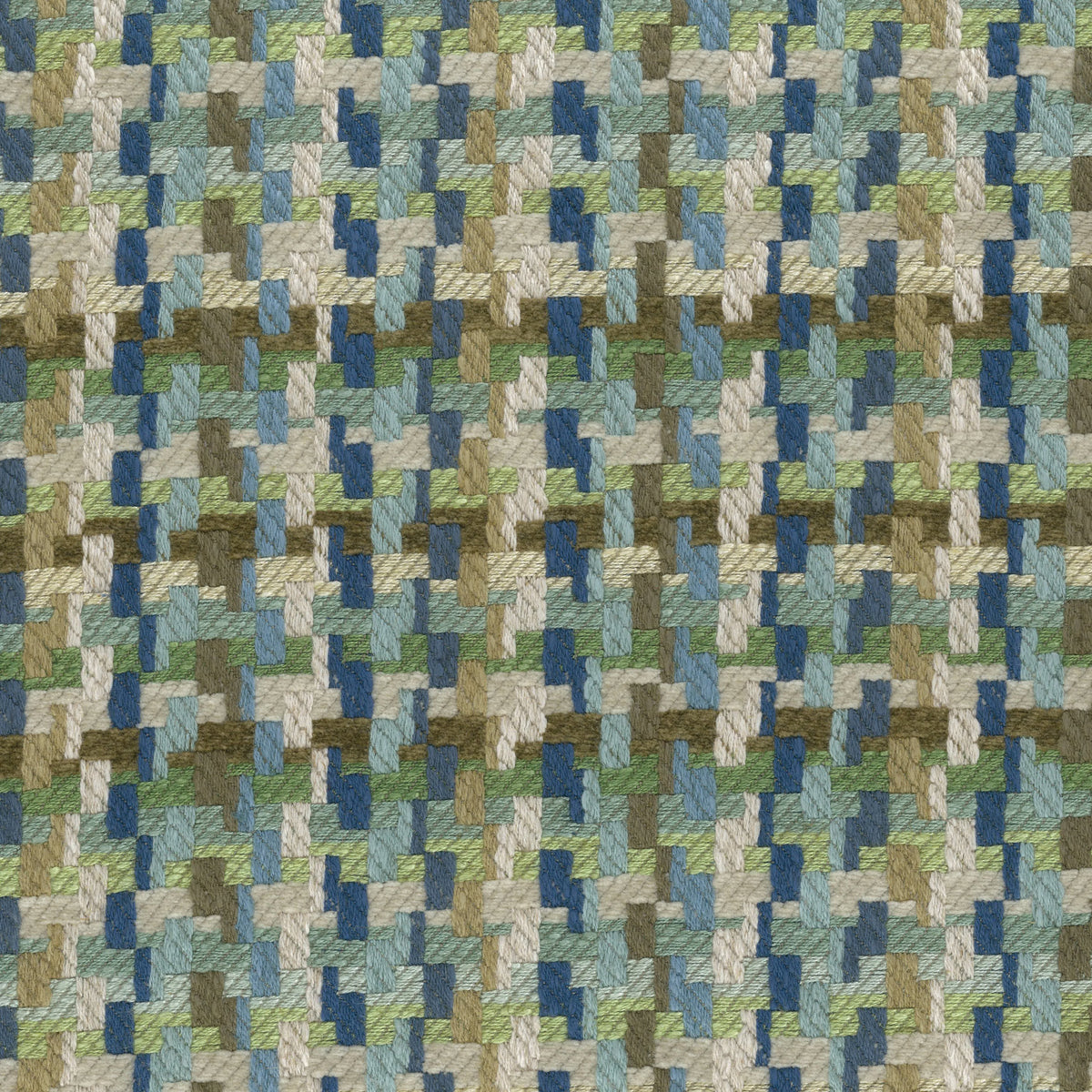 Hadlow Blue/Green/Bronze — Nina Campbell stof