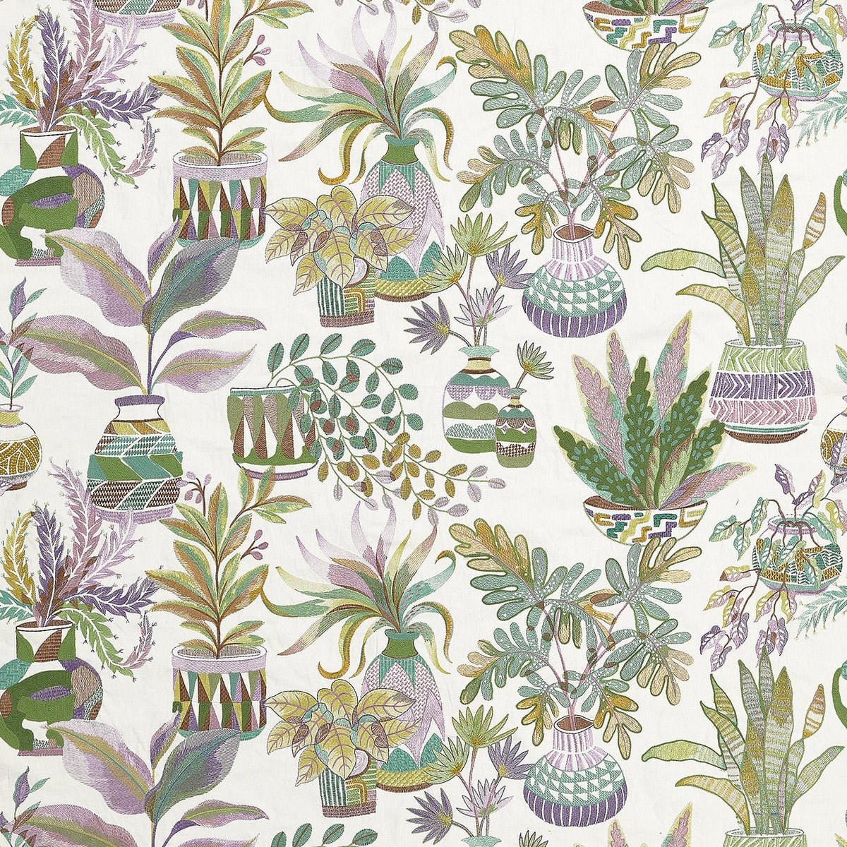 Tudeley Lavender/Jade/Lime — Nina Campbell stof