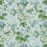 Somerhill Blue/Green/White — Nina Campbell stof