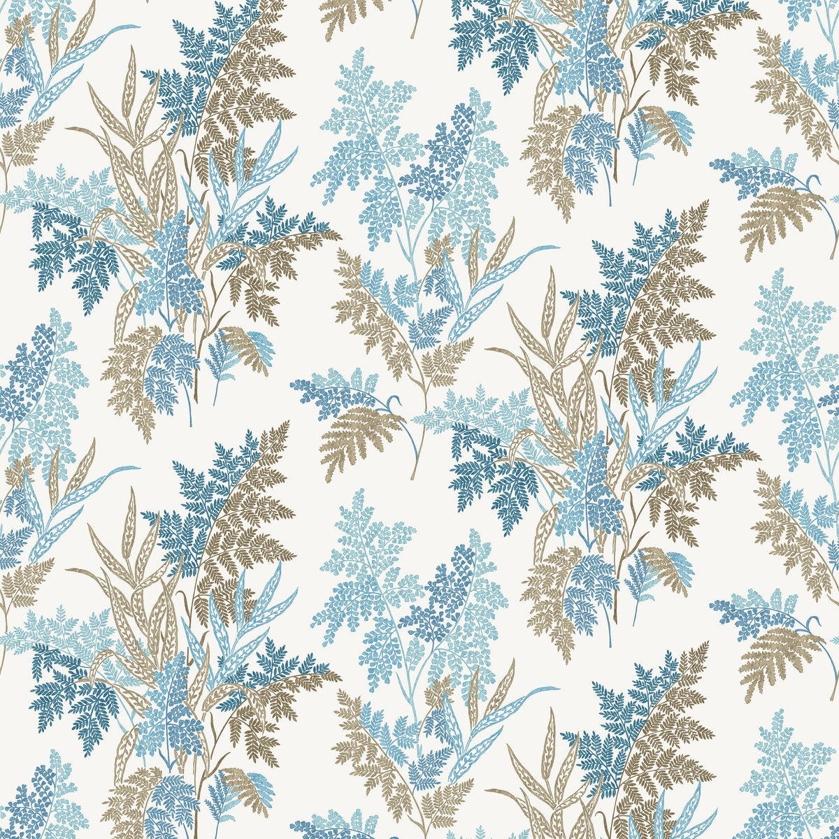 Fern Craze Indigo/Blue/Chocolate — Nina Campbell -kangas