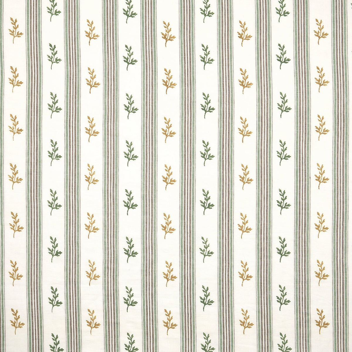 Anduze Green/Ochre/Chocolate — Nina Campbell Stoff