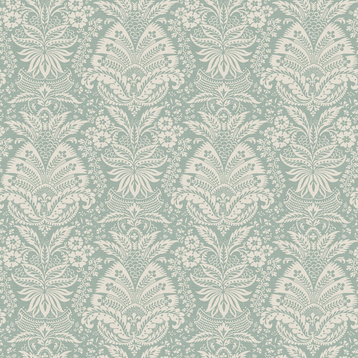 Bourton Damask Aqua — Nina Campbell Stoff