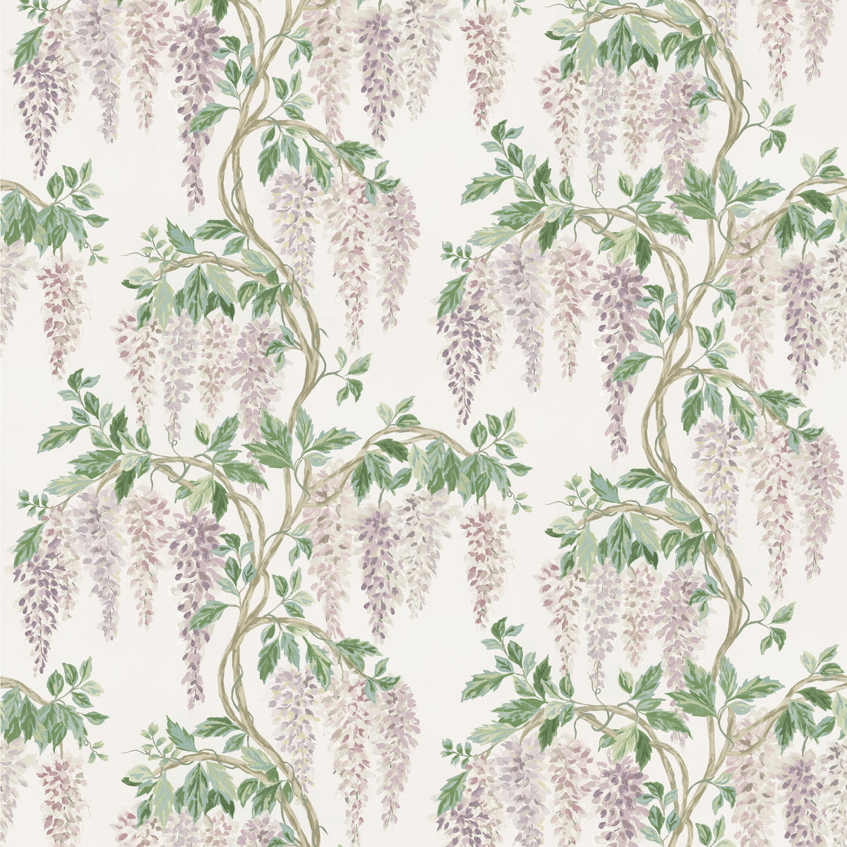 Wisteria Walk Lilac/Green — Nina Campbell tyg