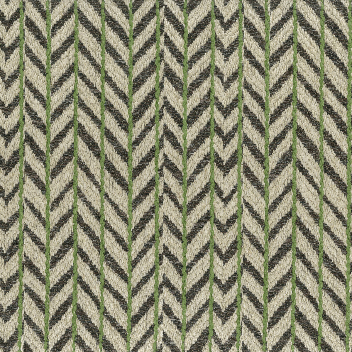 Fairford Charcoal/Green — Nina Campbell stof