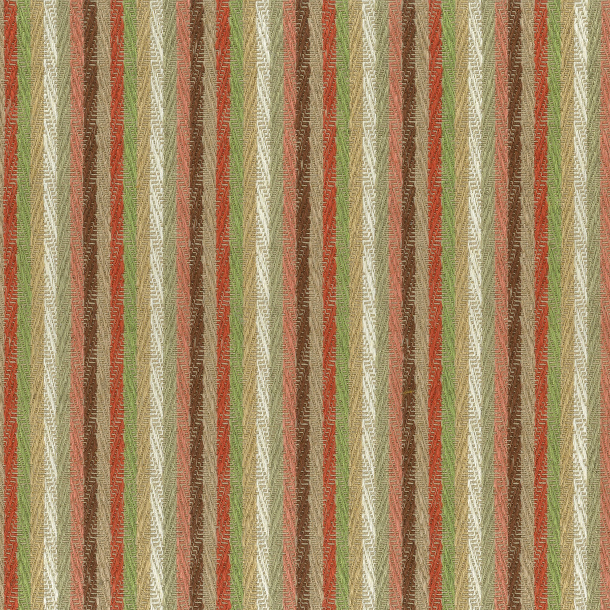 Popham Red/Coral/Green — Nina Campbell stof