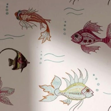 Aquarium Multi/Ivory — Nina Campbell -tapetti