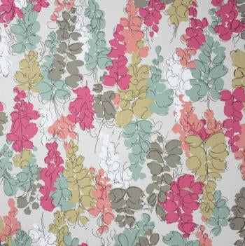 Fairfield Aqua/Rose Pink — Nina Campbell behang