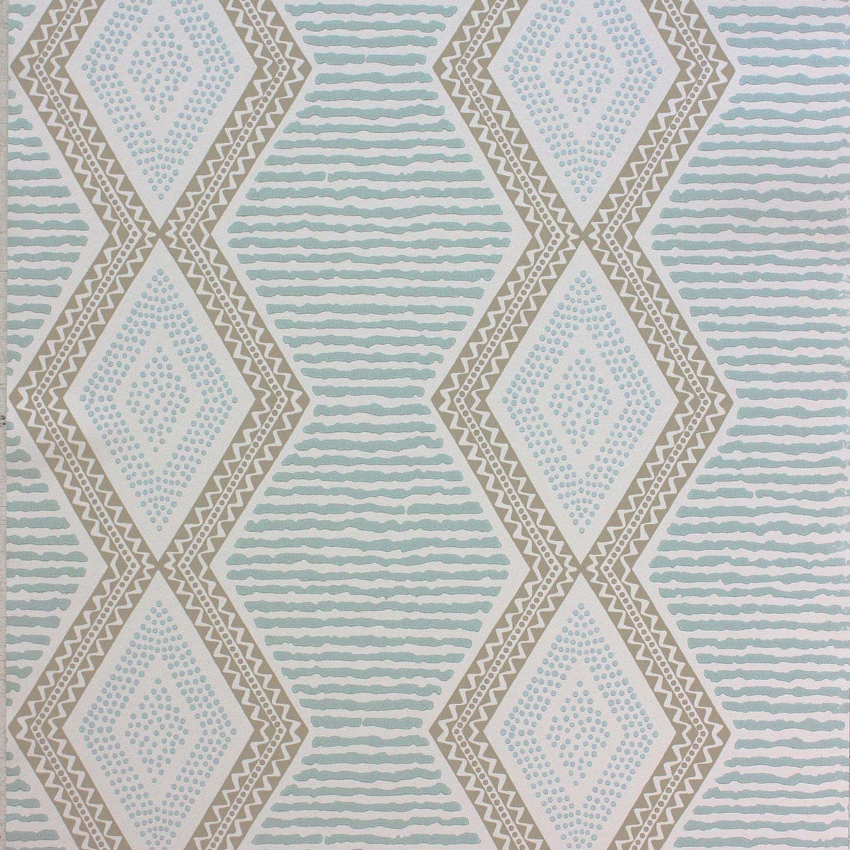 Belle Île Aqua/Beige — Nina Campbell tapet
