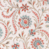 Baville Red/Teal/Taupe — Nina Campbell -tapetti