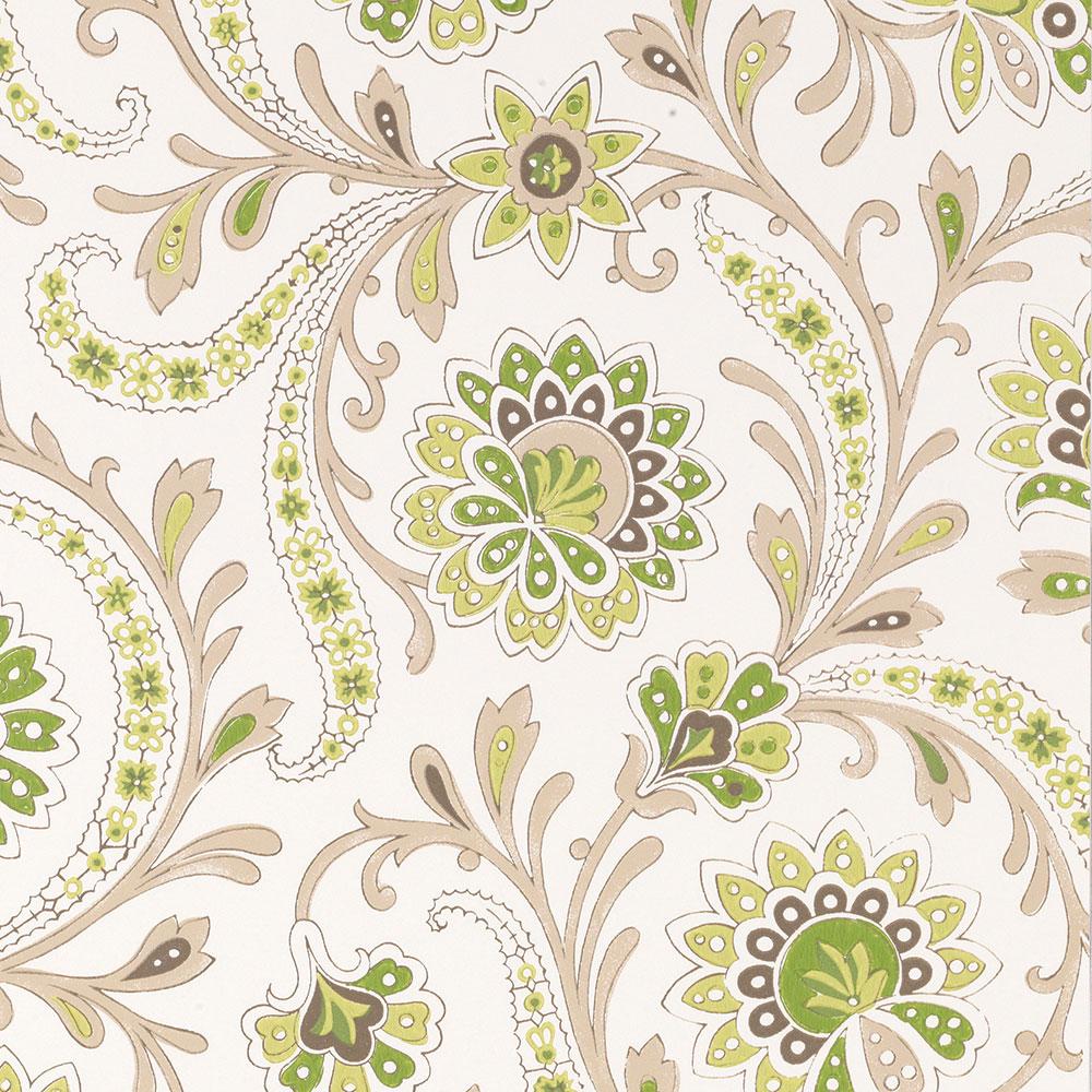 Baville Green/Taupe — Nina Campbell -tapetti