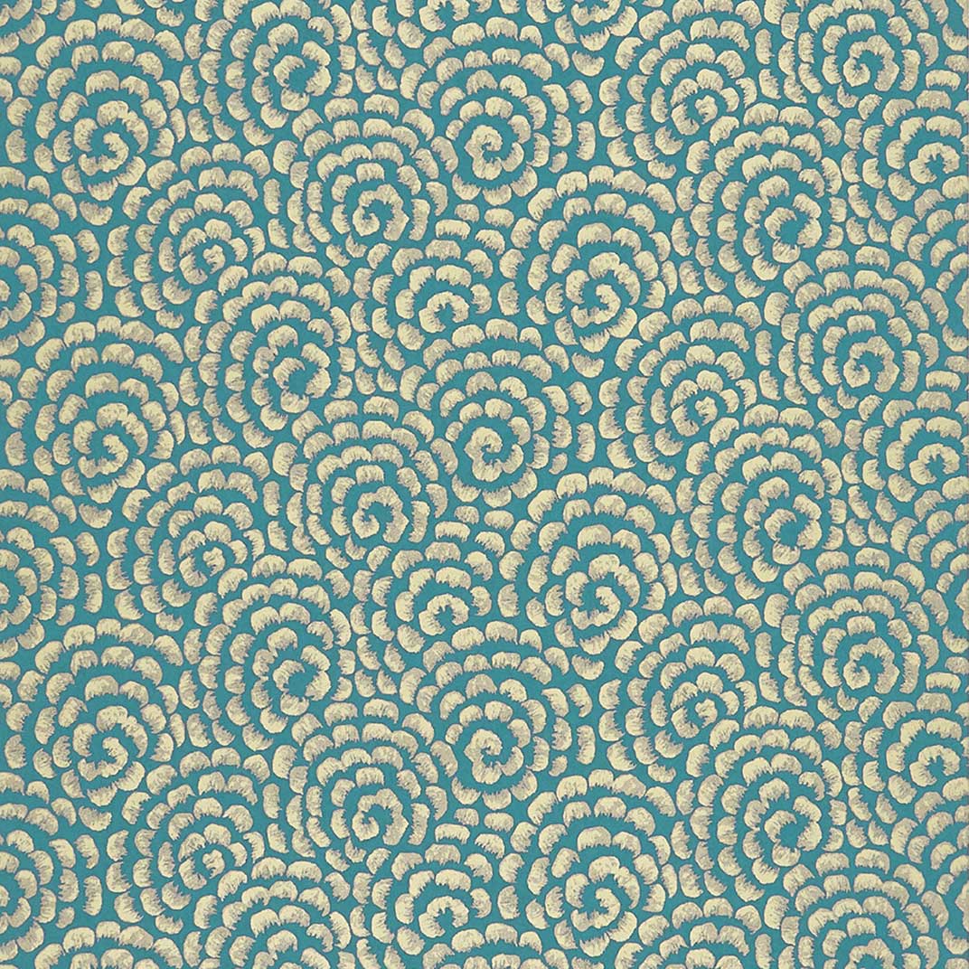 Kingsley Peacock/Gold — Nina Campbell behang
