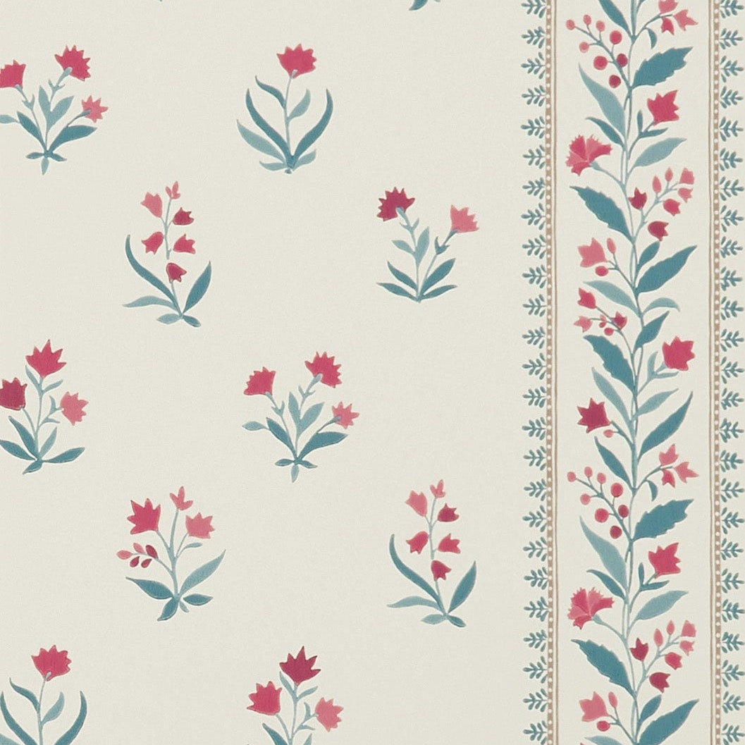 Petit Dapuri Blue/Red — Nina Campbell behang