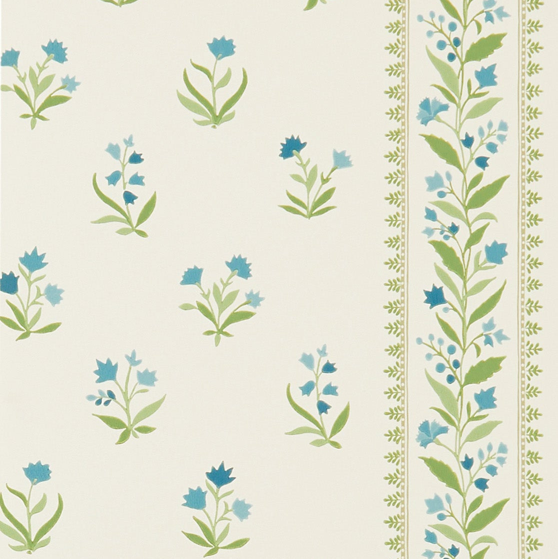 Petit Dapuri Blue/Green — Nina Campbell behang