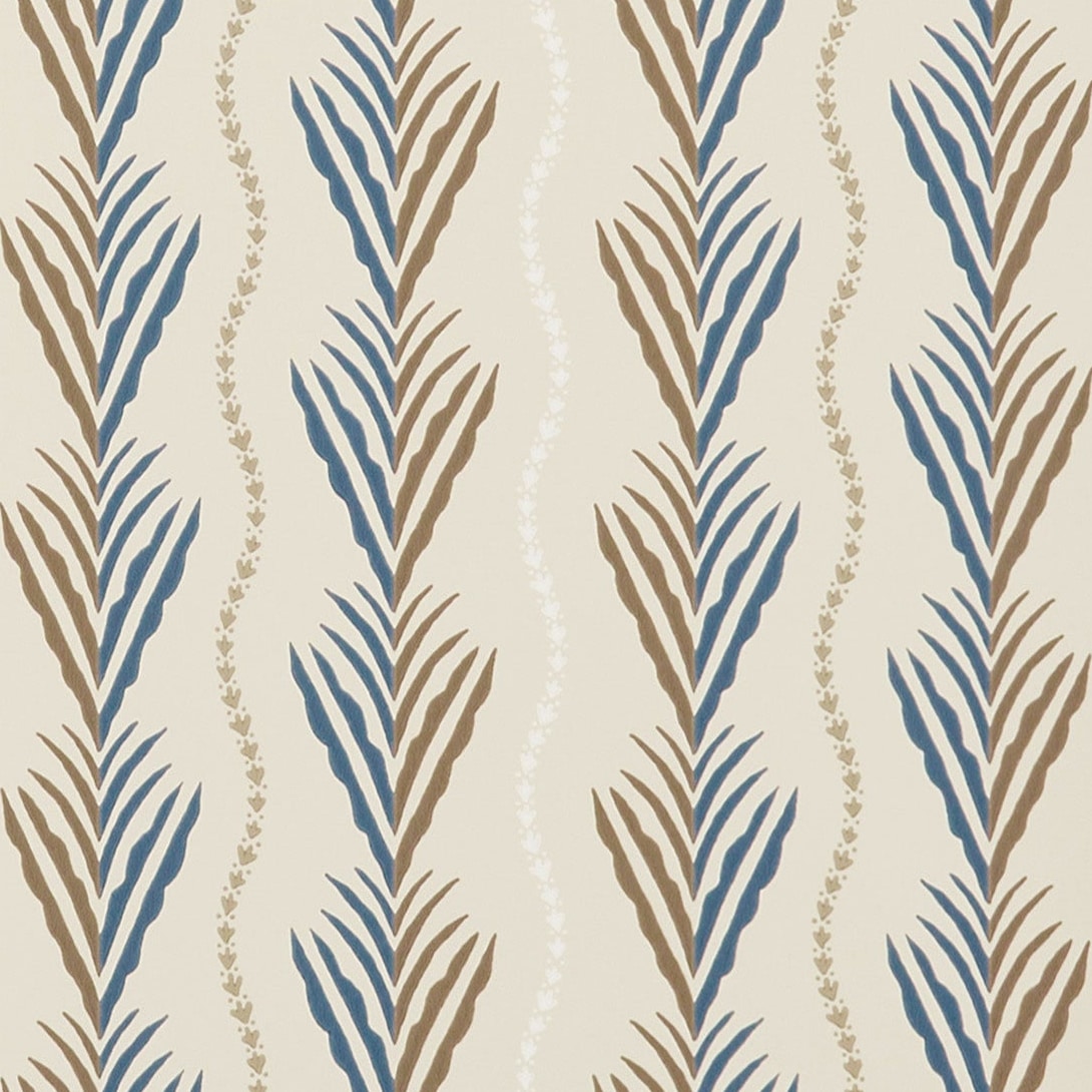 Meridor Blue/Chocolate — Nina Campbell behang