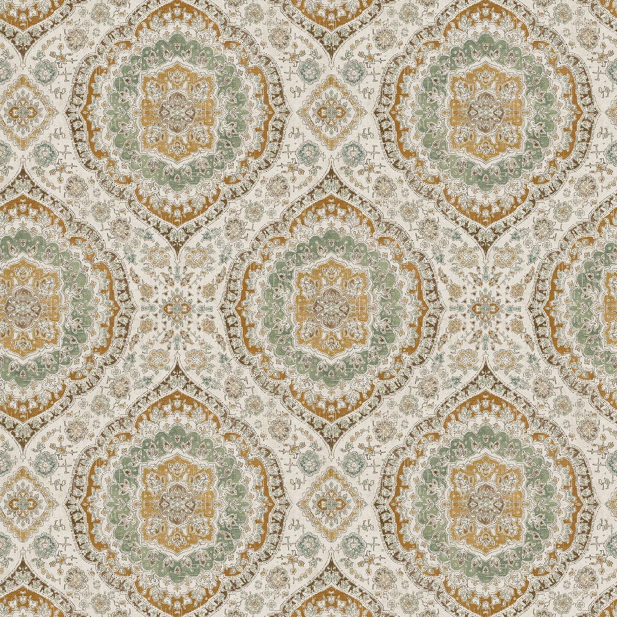 Karabali Ochre/Eucalyptus — Nina Campbell -tapetti