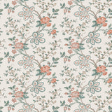 Genevieve Teal/Coral/Ivory — Nina Campbell tapet
