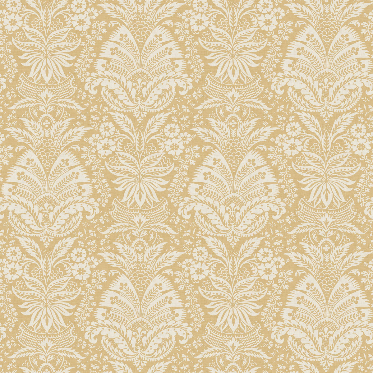 Bourton Damask Yellow — Nina Campbell behang